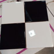Gạch Thẻ 10×10 Màu Trắng – Đen Trang Trí Ốp Tường