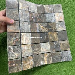 Đá Tự Nhiên Mosaic Cẩm Thạch 3 Màu Xám Vàng Nâu 3