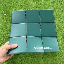 Gạch 10x10 Cm Màu Xanh Rêu Men Mờ 3