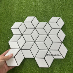 Gạch Mosaic Hình Thoi Lục Giác Màu Trắng 1