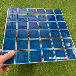 Gạch Mosaic Màu Xanh Ngọc men Rạn Ốp Lát Hồ Bơi - Phòng Vệ Sinh 2