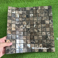 Đá Mosaic Tự Nhiên - Đá Marble Nâu Hình Vuông Nhỏ Mài Bóng 1