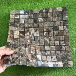 Đá Mosaic Tự Nhiên - Đá Marble Nâu Hình Vuông Nhỏ Mài Bóng 3