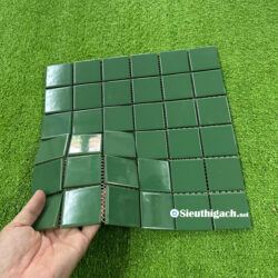 Gạch Mosaic Màu Xanh Lá Cây Đậm Men Bóng 2