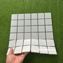 Gạch Mosaic Vuông Màu Trắng Mờ Matt 48x48 MM 4