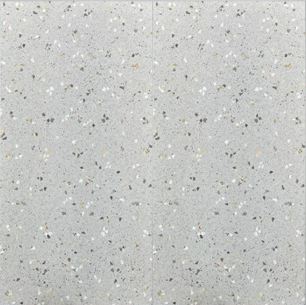 Gạch Vân Đá Mài Xám Nhạt Terrazzo 600x1200 Mờ Matt