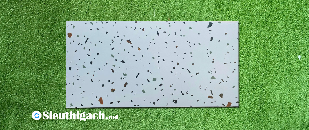 Gạch Terrazzo 300x600 MM Màu Trắng Vân Đá Mài 2