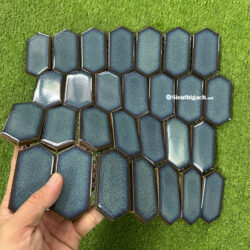 Gạch Mosaic Mũi Tên Nhỏ Màu Xanh Ngọc Hỏa Biến